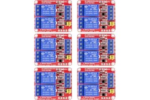 CenryKay DC 12V 2 Channel Relay Module with Isolated Optocoupler High and Low Level H/L Level Trigger Module Triggered by DC 12V(6PCS)