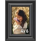 An&amp;He 4x6 Wooden Picture Frame, Vintage Style Photo Frame with PS Panel for Home Decor &ndash; Black