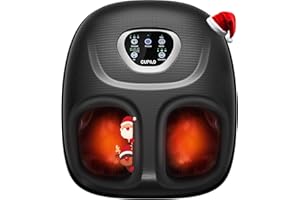 CuPiLo Foot Massager FSA Eligible HSA, Feet Massager with Heat for Plantar Fasciitis Relief, 5 Levels Compression & Vibration Massage for Neuropathy, Christmas Gifts for Women Men, Fits Up to 13"
