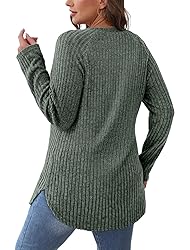 Saloogoe Womens Sweaters Dressy Casual Tunic Tops
