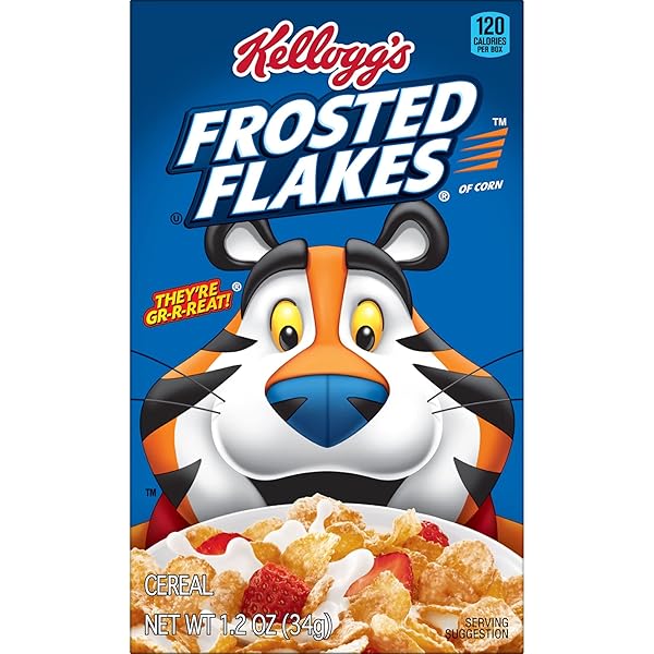 KELLOGG’S FROSTED FLAKES, BREAKFAST CEREAL, ORIGINAL, 1.2OZ (70 COUNT)