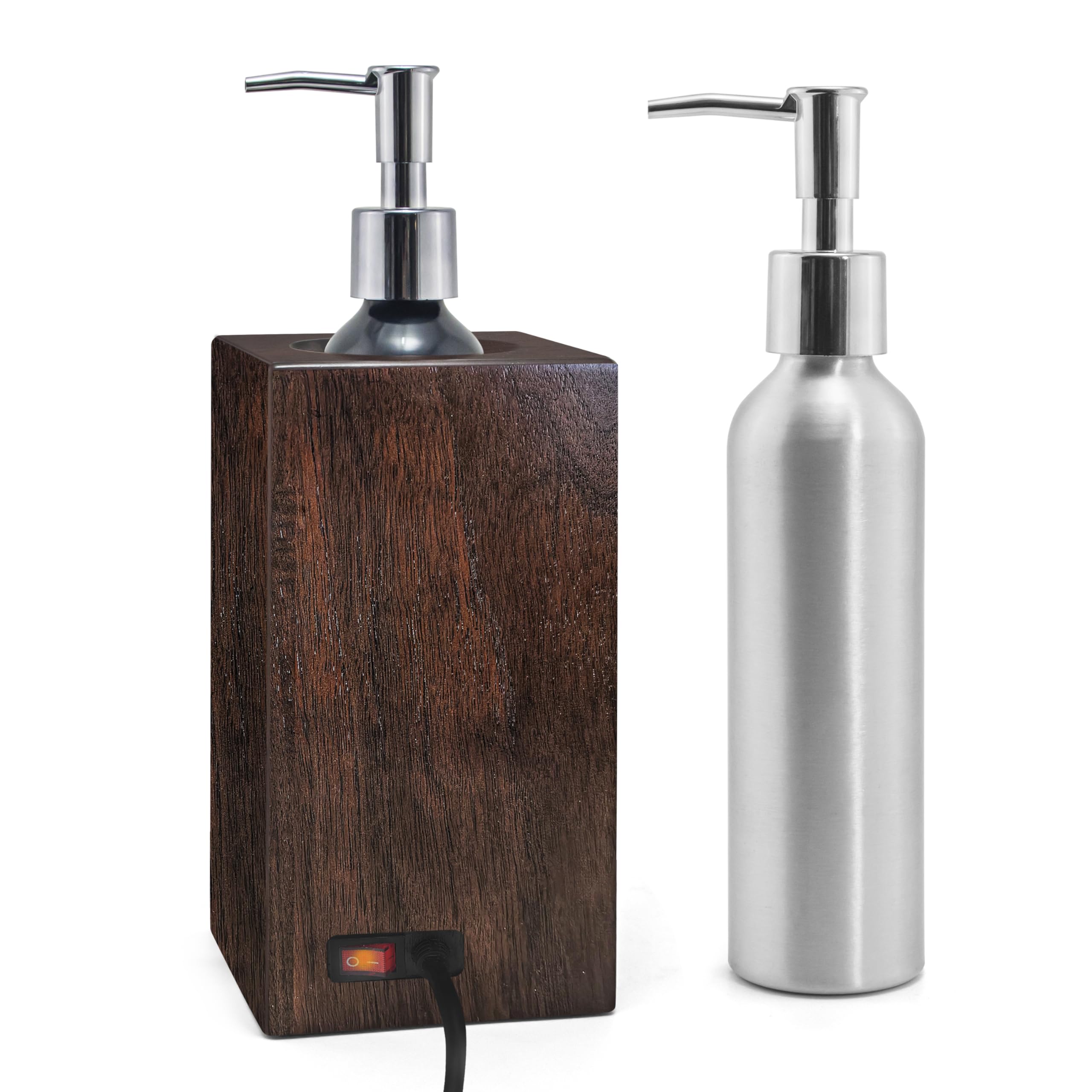 View 1 of *UNTESTED*
Elitzia Beauty Salon SPA Massage Oil Warmer Solid Walnut Hard Wood Natural Grain Lotion Warmer Copper Heating System Auto Temperature Control for Massage Parlour Long Life Span 2 Metal Bottles