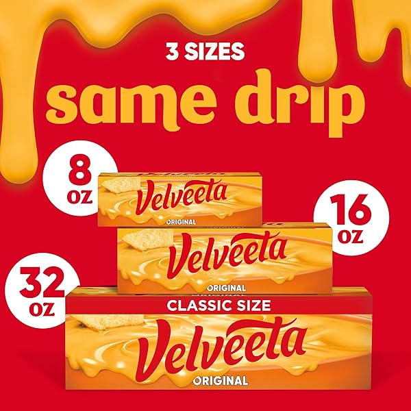 VELVEETA ORIGINAL PASTEURIZED RECIPE CHEESE PRODUCT, 16 OZ BLOCK