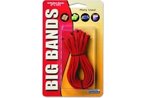 Alliance Rubber Big Rubber Bands 12 Pack 7-Inch X 1/8-Inch Red 00700