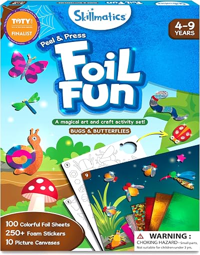 Skillmatics Foil Fun Bugs & Butterflies No Mess Art Craft Kit