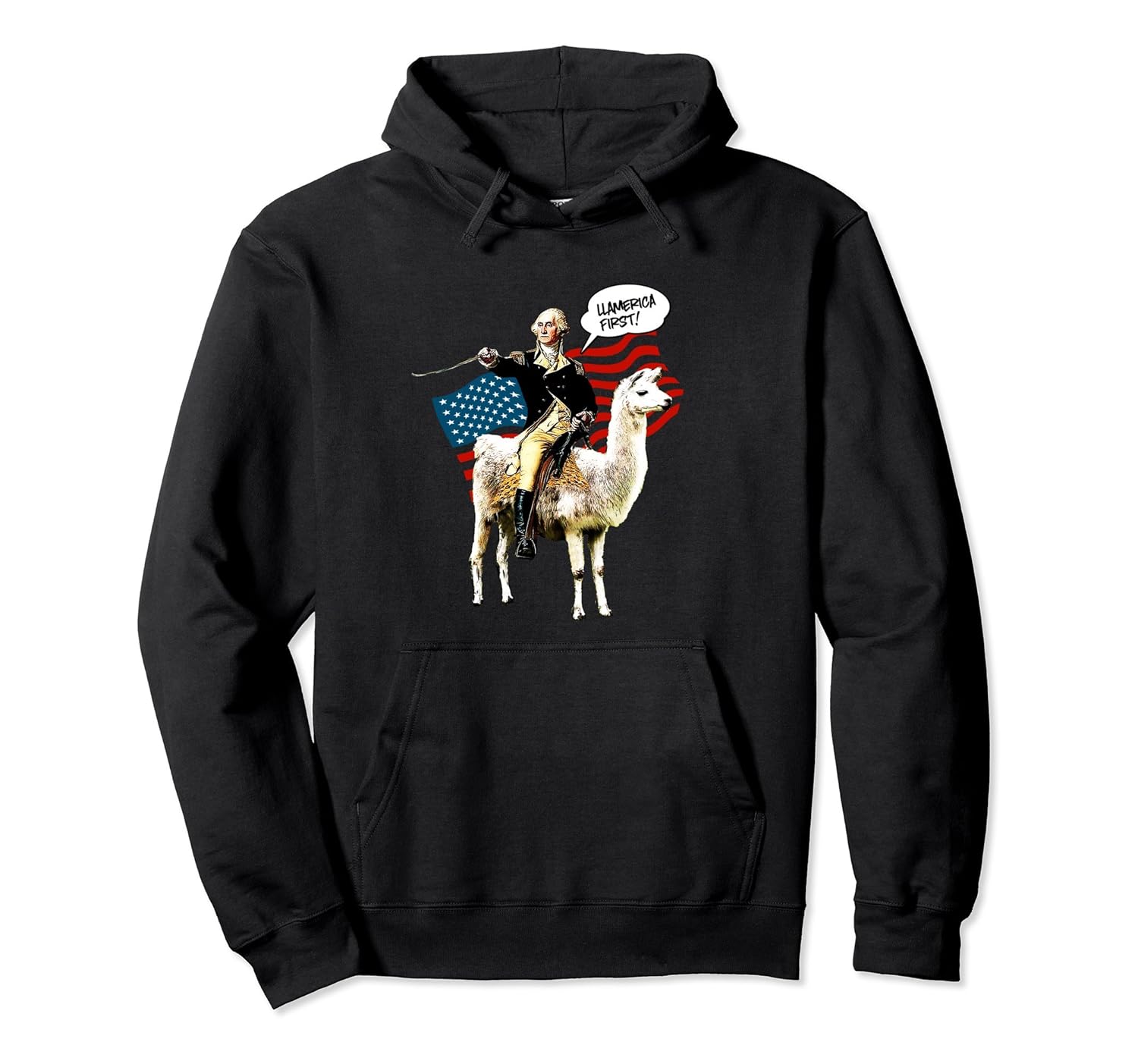 4th of July Llamerica Independence Day Patriotic Hoodie-anz