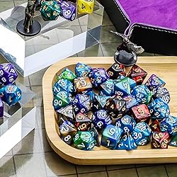 CiaraQ Polyhedral Dice Set (35 Pieces) with Black