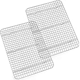 Cooling Rack Set of 2, E-far 1/2 Sheet Baking Racks for Oven Cooking Roasting Grilling, Stainless Steel 16.6” x 11.6” Wire Ra