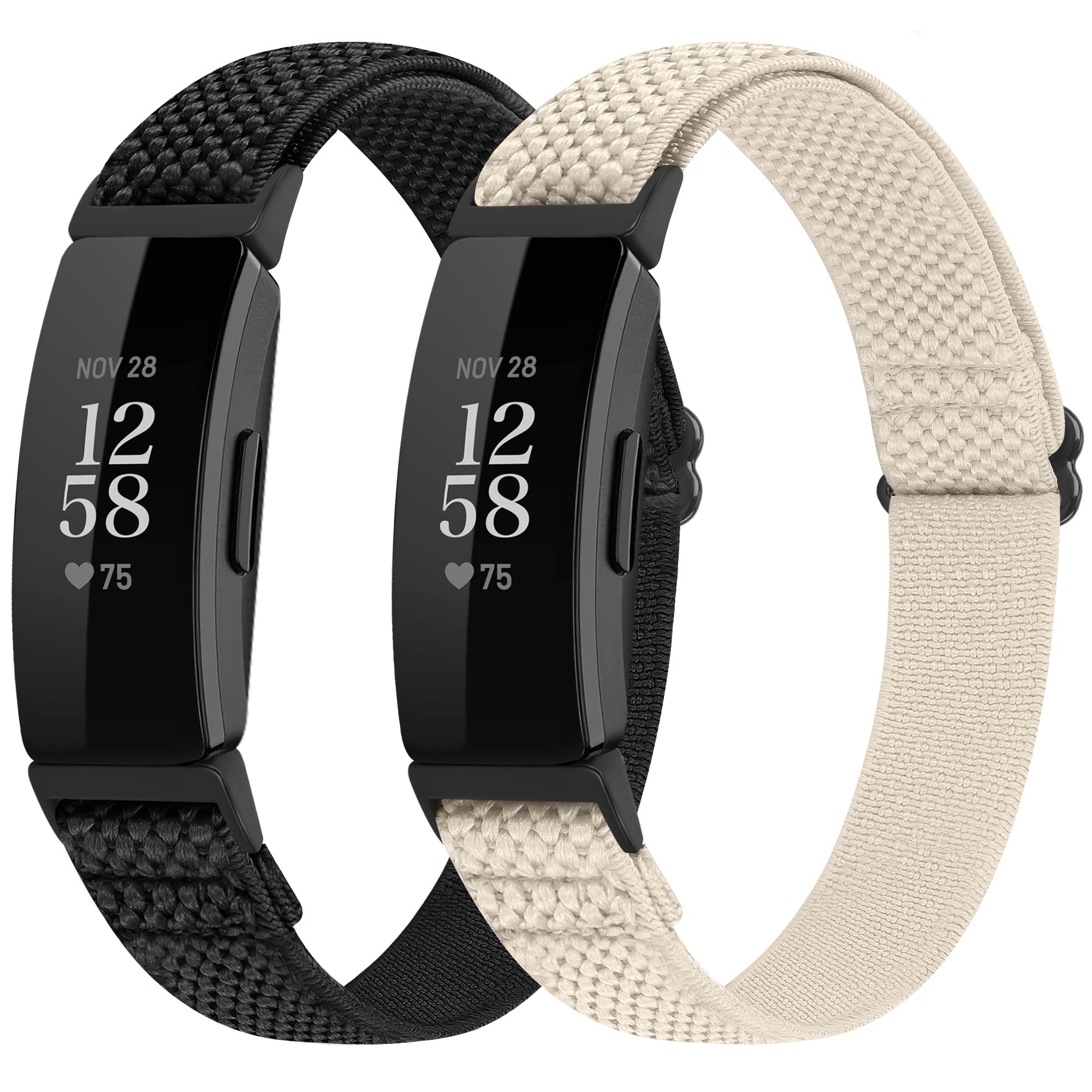 SHIJZWD Adjustable Elastic Watch Strap Compatible with Fitbit Inspire 3/Inspire HR/Fitbit Ace 3, Soft Breathable Nylon Sport Band Stretchy Replacement Wristband for Women Men