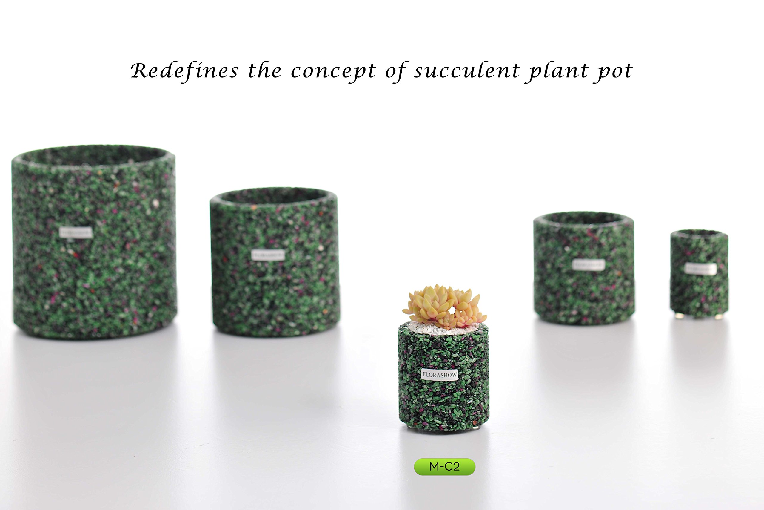 FLORASHOW Succulent Pots, Ruby&Epidote Materials Mini 3.26 inch Succulent Plant Pots, Ultra-Breathable, water-permeable suitable for succulents, Cactus, Smaller plants and More