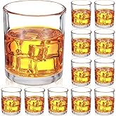 Mimorou 12 Pack Whiskey Glasses 10 oz Old Fashioned Glasses in Bar and Party Bourbon Glass, Rocks Glass, Cocktail Liquor Whiskey Lover Gift Christmas Gifts for Men, Dad, Father(Classic)