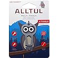KeySmart AllTul Owl - 4-in-1 Everyday Carry Multi-Purpose Keychain Multitool with Bottle Opener, Wrench, Spoke and Crowbar Ideal Utility Tool for Camping, Fishing Etc.