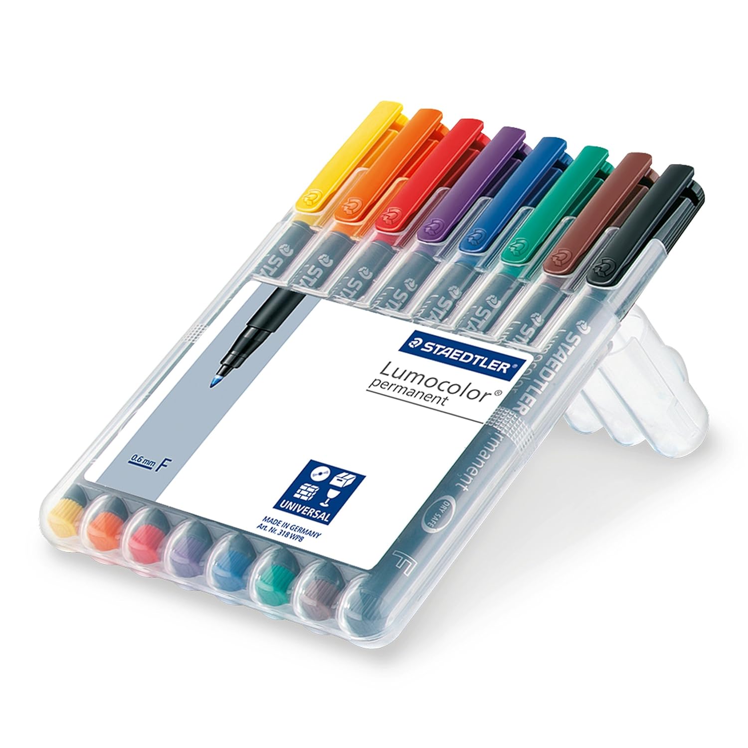 Staedtler Lumocolor 318 WP8 Folienstift, permanent, wasserfest, wischfest,... eBay