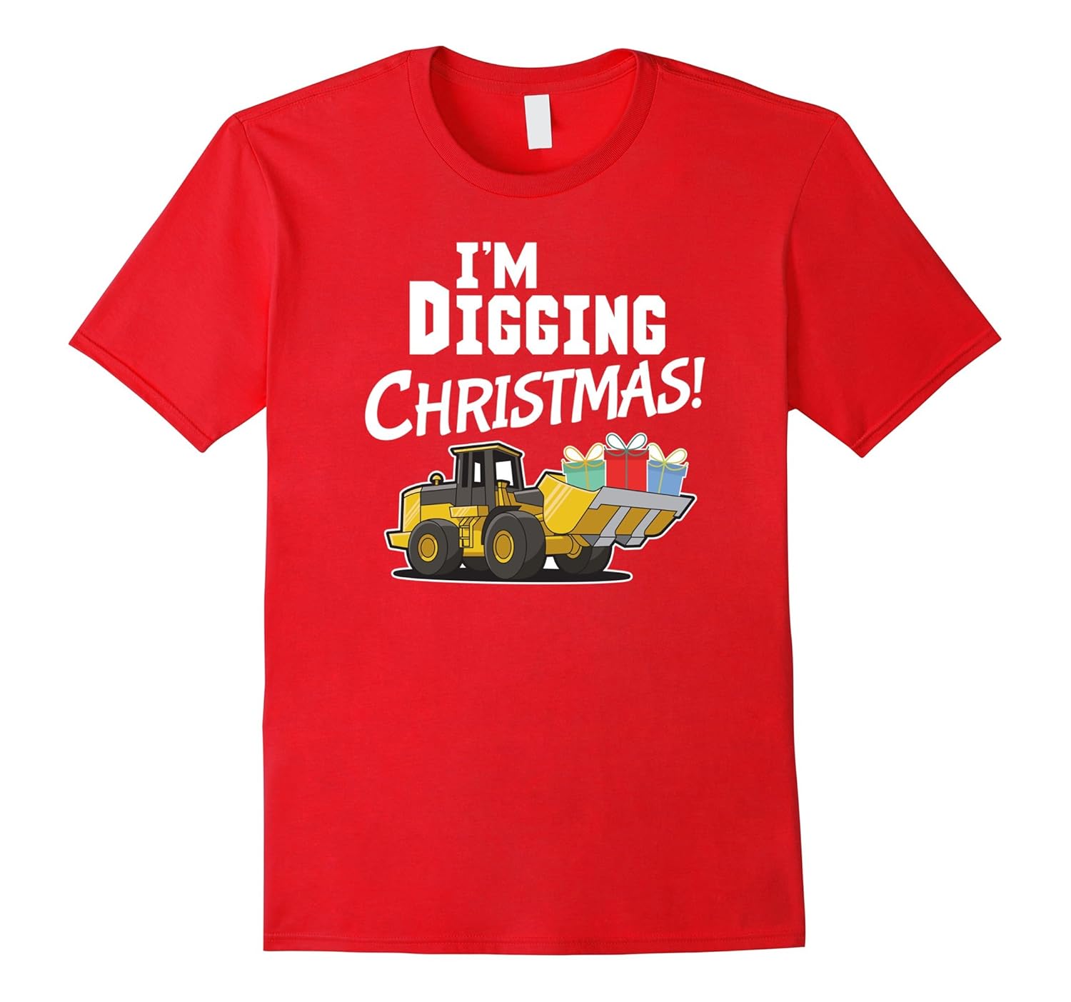 Kids I'm Digging Christmas Shirt Holiday Tractor Tee-ANZ