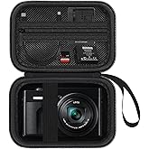 HESPLUS Travel Carrying Case for Panasonic LUMIX ZS99/ LX10/ ZS80/ ZS100/ ZS70/ ZS200/ ZS60 4K Digital Camera, Point and Shoot Camera Storage Case with Elastic Straps & Mesh Pocket, Black