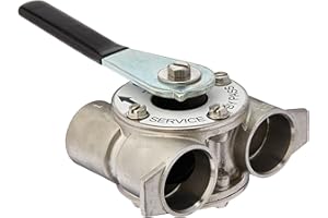 3/4" Stainless Steel Bypass Valve for Fleck 5600, 2510, 9100, 9000