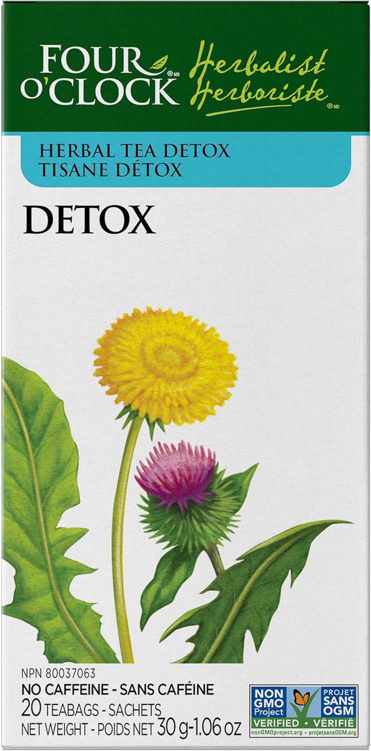 Four O'Clock Herbalist Herbal Tea Detox Dandelion, NonGmo, Kosher