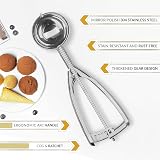 Bixel Small Ice Cream Scoop with Trigger 4cm 304 Stainless Steel view 3