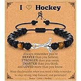 EPIRORA Hockey Gifts for Boys, Hockey Bracelet for Teen Boys 8-12, Graduation Christmas Stocking Stuffers Jewelry Gifts for Son Grandson Brother Nephew Friend Team Player