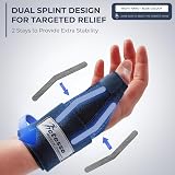 Actesso Neoprene Thumb Splint Brace Right Hand Blue One Size view 2