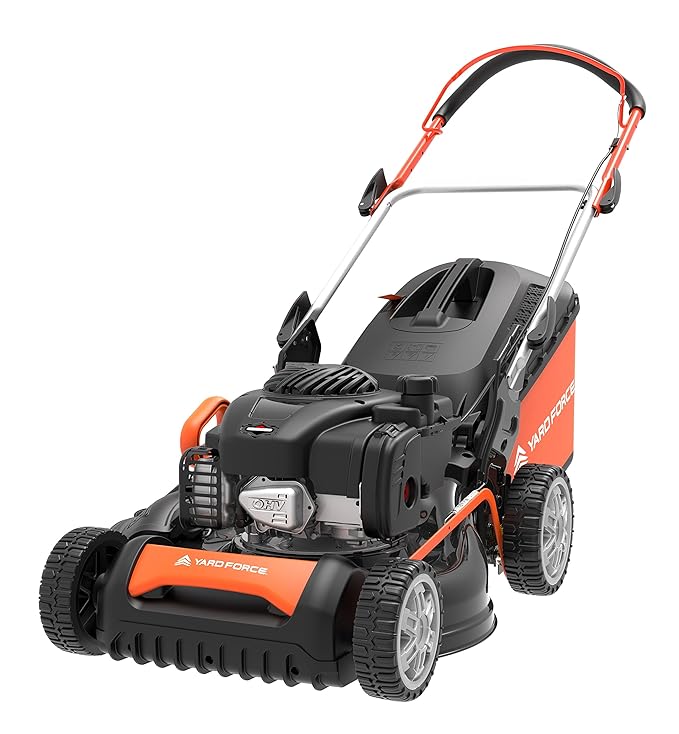 YardForce GM B46A Benzin Rasenmäher – Zuverlässiger & leiser Rasenmäher mit leistungsstarkem Briggs & Stratton Motor & 46cm S
