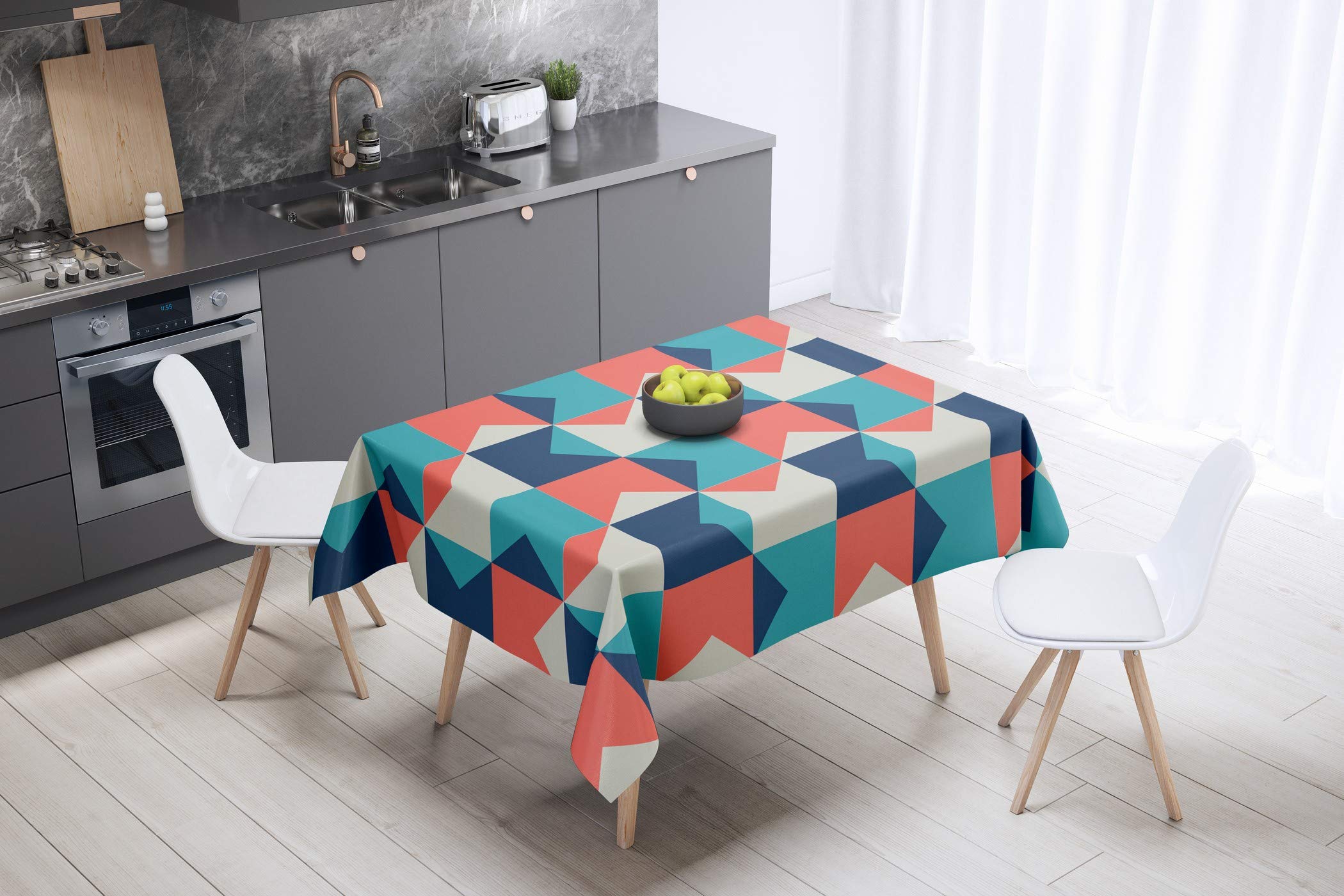 Bonamaison Kitchen Decoration, Tablecloth, 140cm x 140cm - Designed and Manufactured in Turkey