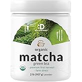 Organic Matcha Green Tea Powder, 2 lb (907g) | First Harvest, Culinary Grade | Japanese Sourced Cafe Mix | Zero Sugar, Keto Friendly, Non-GMO, Vegetarian