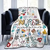 Nurse Gifts for Women Blanket Nurse Practitioner Soft Warm Cozy Flannel Nurses Theme Throw Blankets Gifts for Friend Sister Coworker Nurses 50"x40"