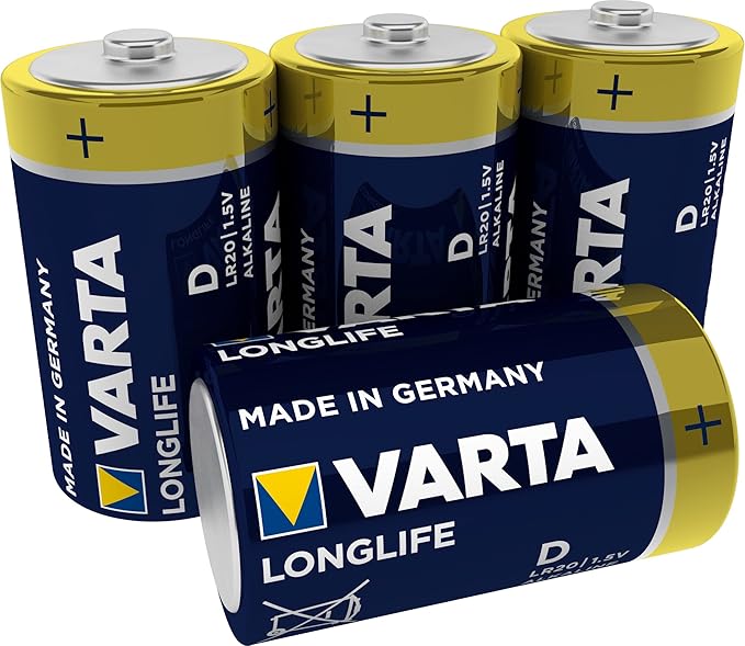 Varta Longlife Batterie D Mono Alkaline Batterien LR20 - 4er Pack