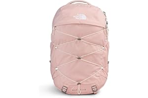 The North Face Women's Borealis Commuter Laptop Backpack | Everyday Travel Bag with 16" Laptop Sleeve, Women-Specific Fit, Reflective Details, Pink Moss Dark Heather/Gardenia White-NPF, One Size