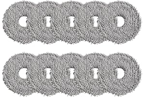 Lawnoval Compatible Mop Pads for MOVA P10 Pro Ultra Robot Mop, Washable Microfiber Replacement Cloths, 10 Pack