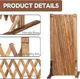 Tonchean 2Pack Expanding Trellis Fence Panels 80cm Height 34-160cm Length view 5