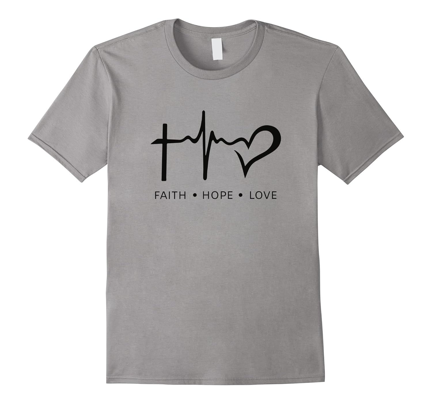 Faith Hope Love T Shirt Jesus Saying Novelty-Rose