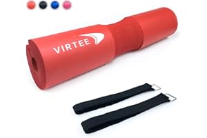 Virtee Barbell Pad for Squats, Lunges and Hip Thrusts - Weight Lifting Bar Cushion Pad Protector for Neck and Shoulder - Fit Standard and Olympic Bars