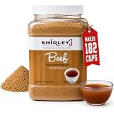Shirley J Beef Bouillon Powder, Multi-Use Soup Base Beef Powder Plant Based | Instant Dissolve Low Sodium Beef Bouillon Powder for Cooking, Gravies, Rice, and Roasting, Use as a Beef Base, 16 oz