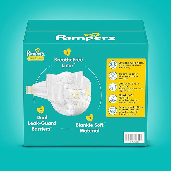 PAMPERS BABY DIAPERS – SWADDLERS – SIZE P1, 27 COUNT, ULTRA ABSORBENT DISPOSABLE PREEMIE DIAPER