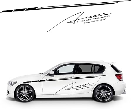 Amazon カッティングステッカー シンプルかつスタイリッシュなデザインの車ボディステッカー 左 車 バイク 車 バイク