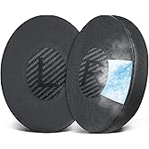 SOULWIT Cooling Gel Replacement Earpads for Bose On-Ear 2 (OE2/OE2i)/SoundLink/SoundTrue On-Ear Headphones, Ear Pads Cushions with High-Density Noise Isolation Foam - Full Black