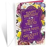 Prime Greetings Birthday Card For Wife, Made in America, Eco-Friendly, Thick Card Stock with Premium Envelope 5in x 7.75in, Packaged in Protective Mailer