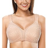 ZeroBound Women's Minimizer Bras Comfort Cushion Strap Wirefree Full Coverage Large Bust Non-Padded Bra