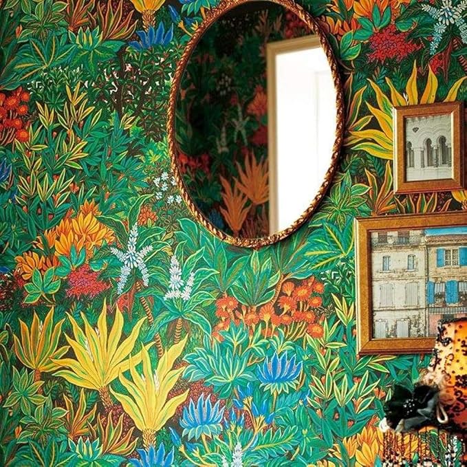 Amazon 壁紙屋本舗 生のり付き壁紙 ボタニカル柄 植物 南国 葉 緑 花 Sbb 1779 販売単位1m 壁紙