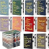 Chuangdi 20 Pcs Employee Appreciation Gift Bulk Christmas A5 Leather Thank You Gifts 10 Inspirational Notebook and 10 Motivational Metal Ballpoint Pen for Christmas Teacher Nurse Coworker Worker Gifts