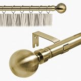 Aspire Homeware Extendable Curtain Pole 120 210 cm Antique Brass 28 mm