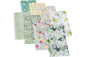 8 Pcs Cotton Fabric DIY Making, 100% Cotton Print, Handmade, for Sewing DIY Craft, Quarters Printed Theme Sewing Squares Deco