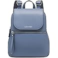 Calvin Klein Reyna Novelty Key Item Flap Backpack, Flint Stone Blue, One Size