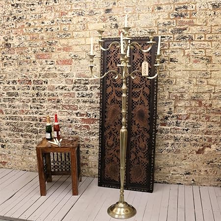 Maravi Atti Antiqued 9 Candle Holder Floor Standing Candelabra