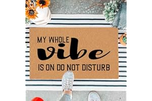 Funny Artificial Doormat My Whole Vibe is On Do Not Disturb for Outdoor & Indoor Entrance Front Door Mat with Heavy Duty Anti