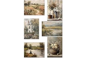 WUDWL 6 Pack Paint by Numbers Kit for Adults Kids, Adults Paint by Numbers Kits, Number Artist Flowers and Plants DIY Acrylic Oil Painting Number Kits for Home Wall Decor Gifts 12x16 Inch