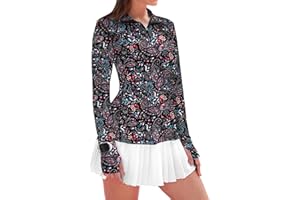 IECCP Womens Long Sleeve Golf Shirts Sun Protection 1/4 Zip Pullover Summer Quick Dry Athletic Hiking Running Workout Tops