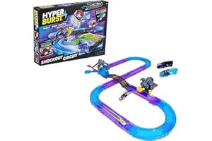 GOLIATH Hyper Burst Shockout Circuit Playset | Race and Battle! | Customizable Race Track & Micro Scale Cars | Over 600+ MPH Scale Speed!